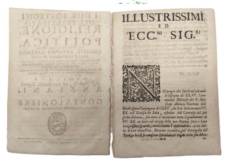 I due sostegni del principato religione e politica discorso serenissima …