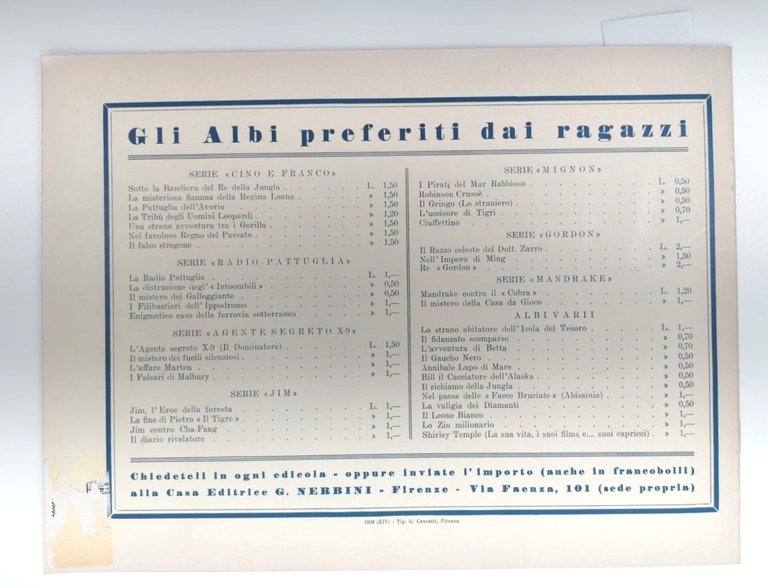 I gioielli del principe Abdullah l'agente segreto X-9 Nerbini ristampa …