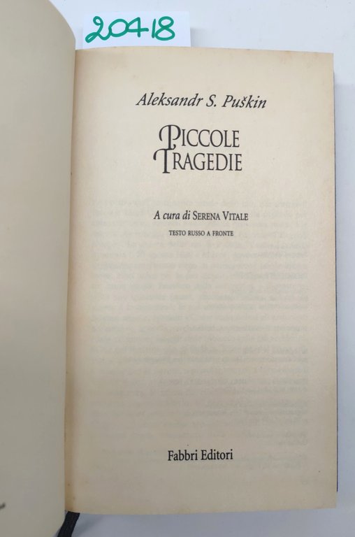 I grandi classici della poesia Aleksandr S. Puskin Piccole tragedie …