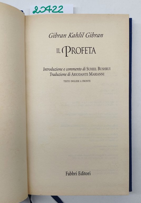 I grandi classici della poesia G. Kahlil Gibran Il profeta …