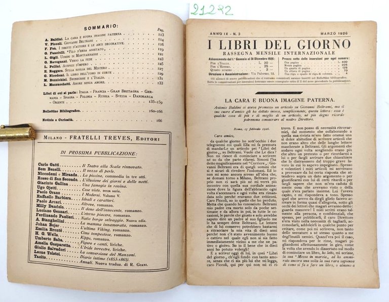I libri del giorno rivista mensile internazionale numero 3 marzo …