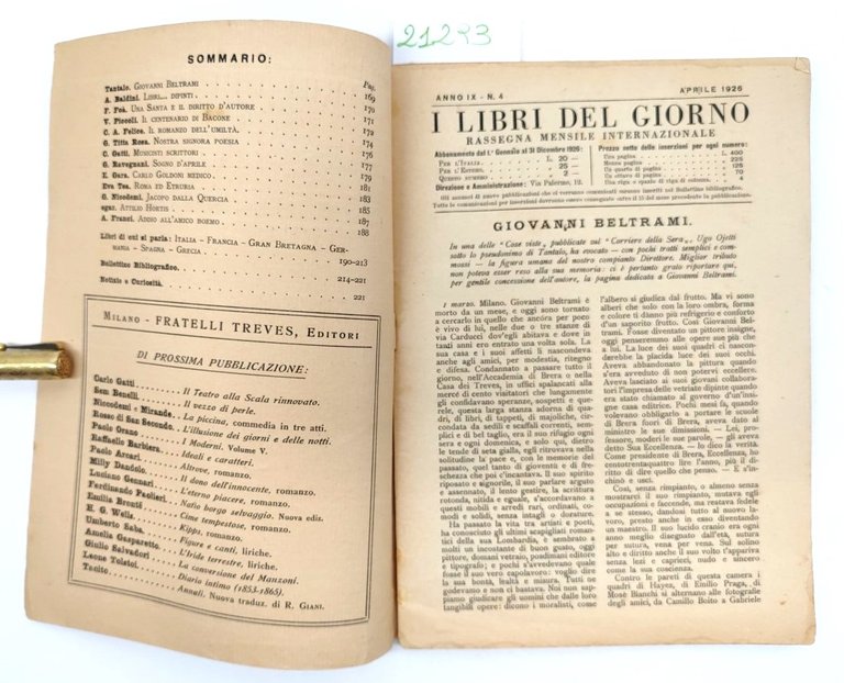 I libri del giorno rivista mensile internazionale numero 4 aprile …
