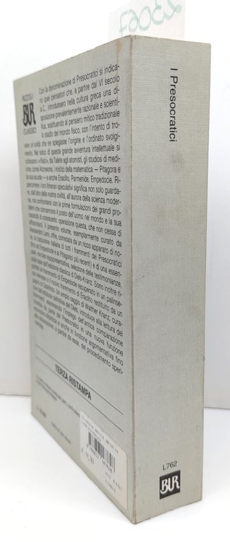 I presocratici Testimonianze e frammenti da Talete a Empedocle BUR … | Immagine Gallery 2