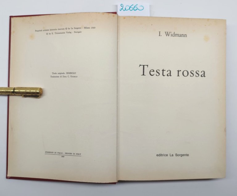 I. Widmann Testa Rossa La sorgente 1969