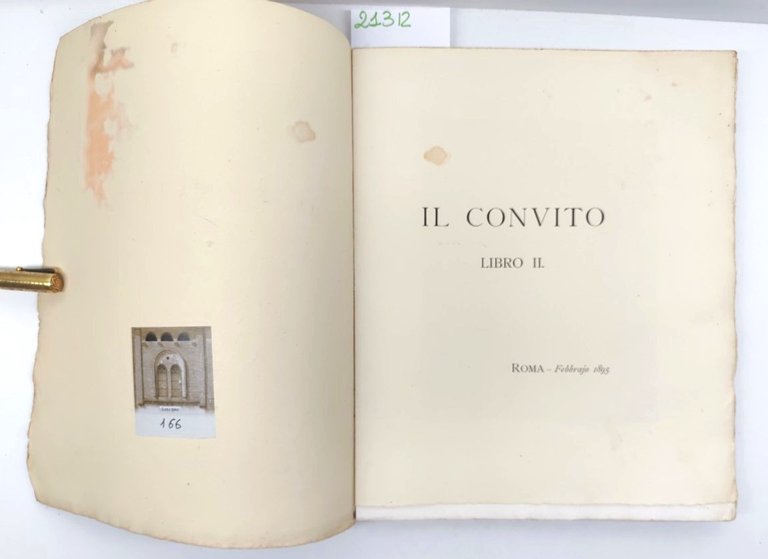 Il convito 1895 libro II febbraio 1895 Adolfo De Bosis