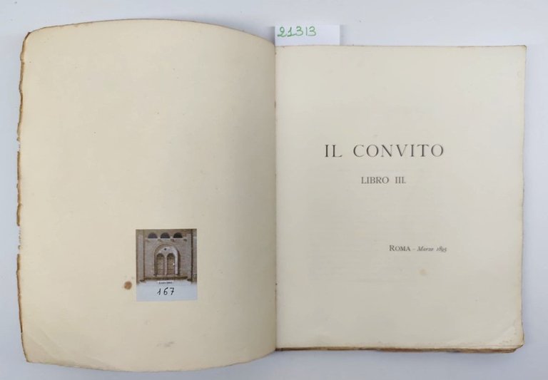 Il convito libro III marzo 1895 Adolfo De Bosis
