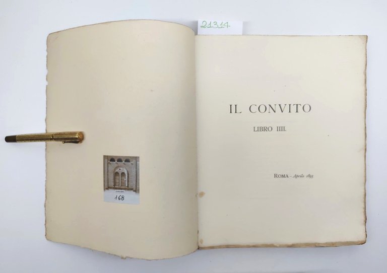 Il convito libro IIII aprile 1895 Adolfo De Bosis