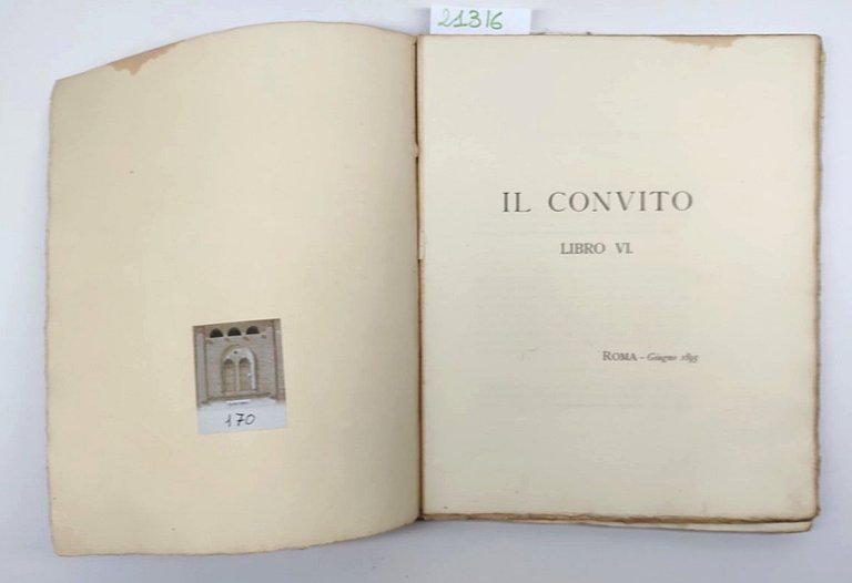 Il convito libro VI giugno 1895 Adolfo De Bosis