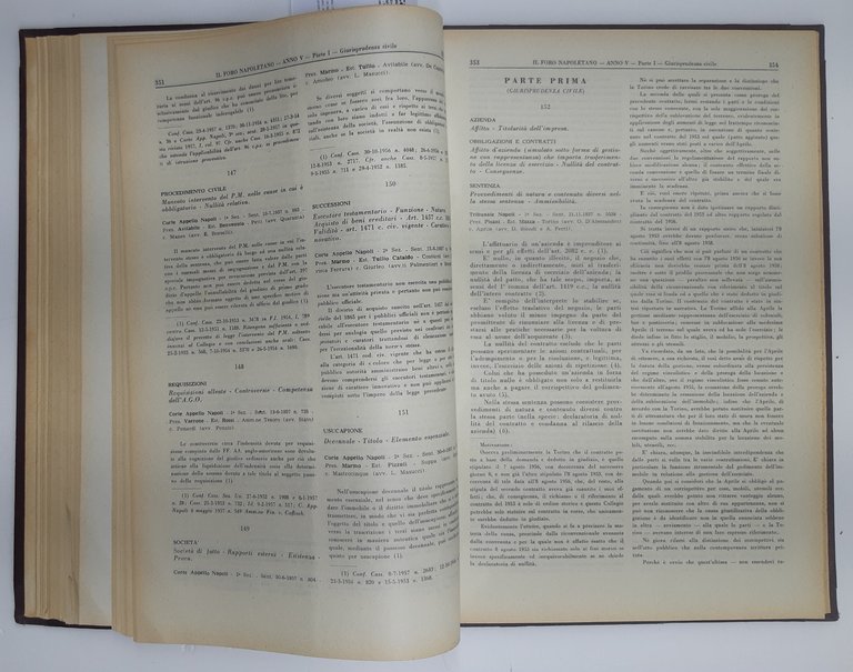 Il foro napoletano rassegna mensile di giurisprudenza anno V 1957 …