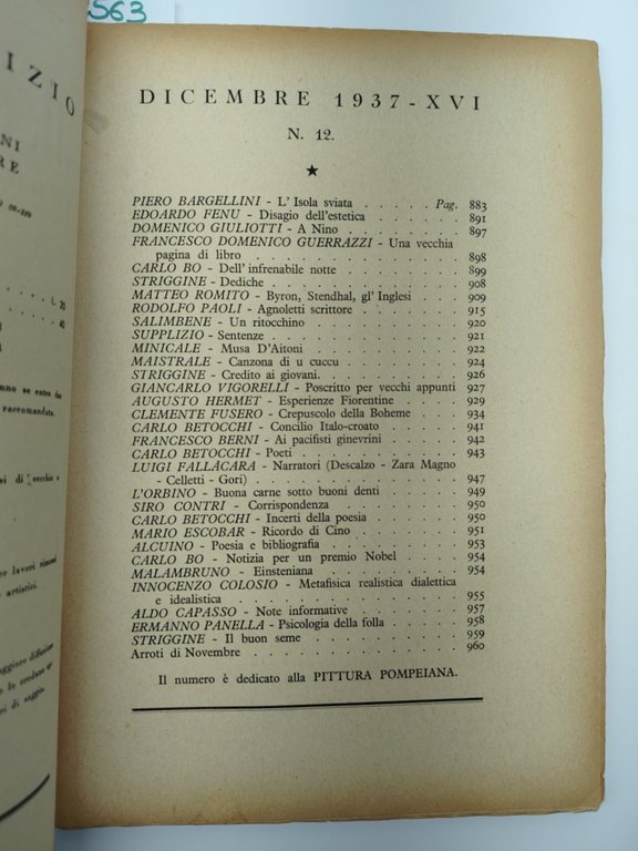 Il frontespizio dicembre 1937 numero 12 Vallecchi