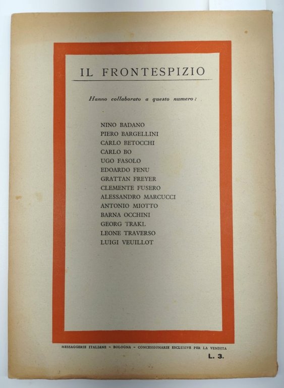 Il frontespizio giugno 1938 numero 6 Vallecchi