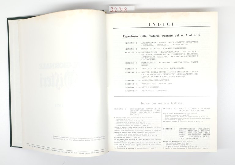 Il giornale dei misteri 1971 dal n. 1 al n. …