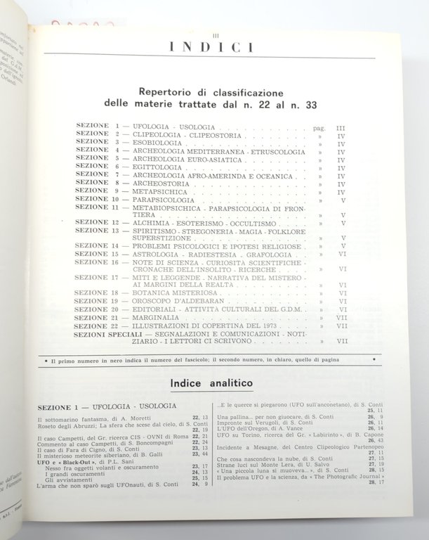 Il giornale dei misteri 1973 dal n. 22 al n. …