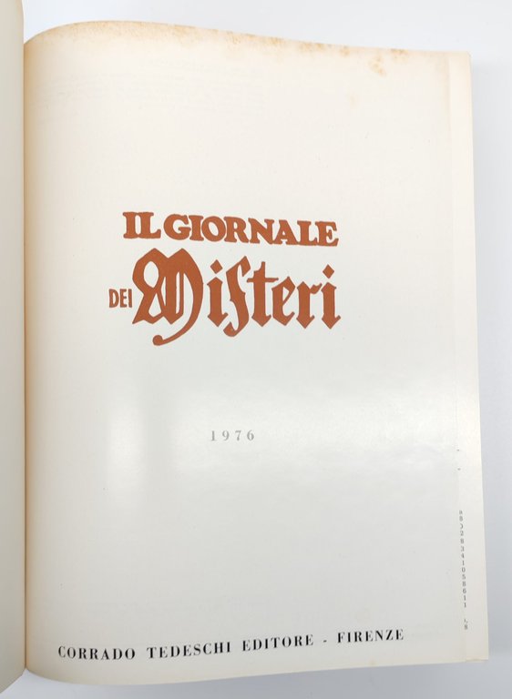 Il giornale dei misteri 1976 dal n. 58 al n. …