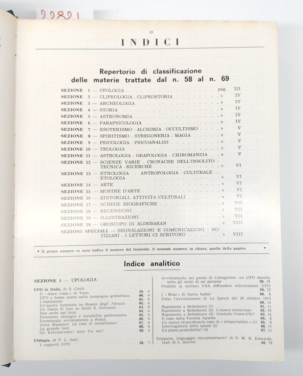 Il giornale dei misteri 1976 dal n. 58 al n. …