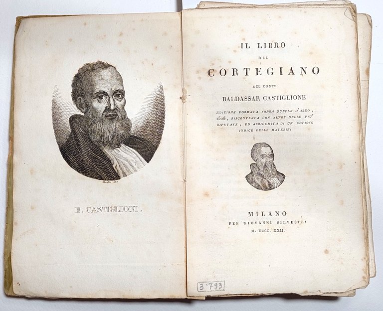 Il libro del Cortegiano del Conte Baldassar Castiglione edizione formata … | Immagine Gallery 1