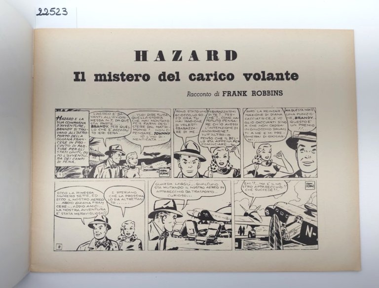 Il mistero del carico volante serie Hazard Nerbini ristampa anastatica