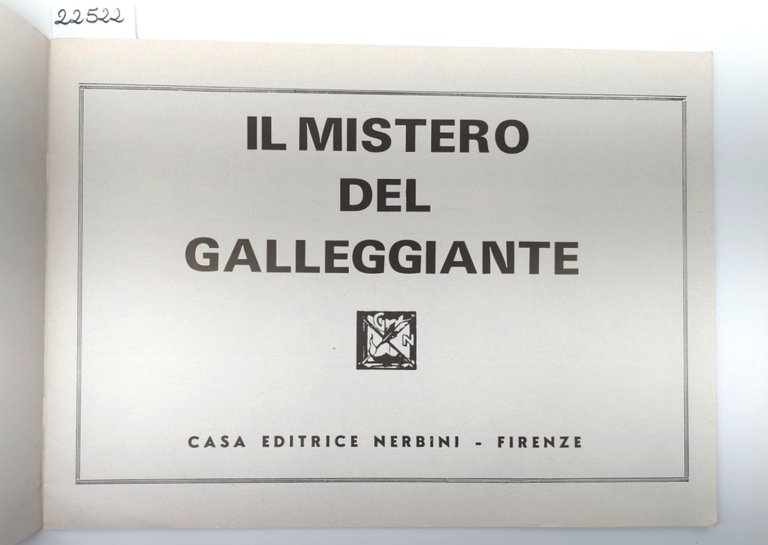Il mistero del galleggiante radio pattuglia Nerbini ristampa anastatica
