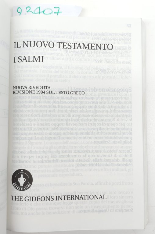 Il Nuovo testamento i salmi Gideons International 1994 | Immagine Gallery 3