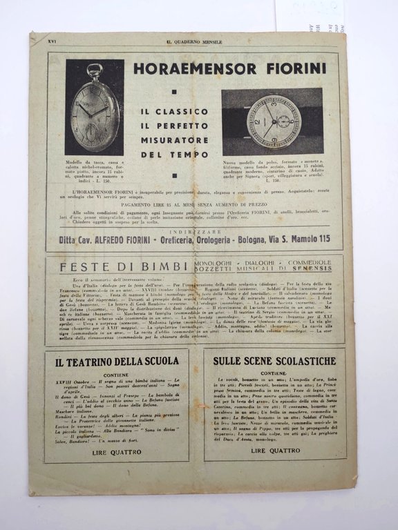 Il quaderno mensile n. 11 1939 guida all'insegnamento e allo …