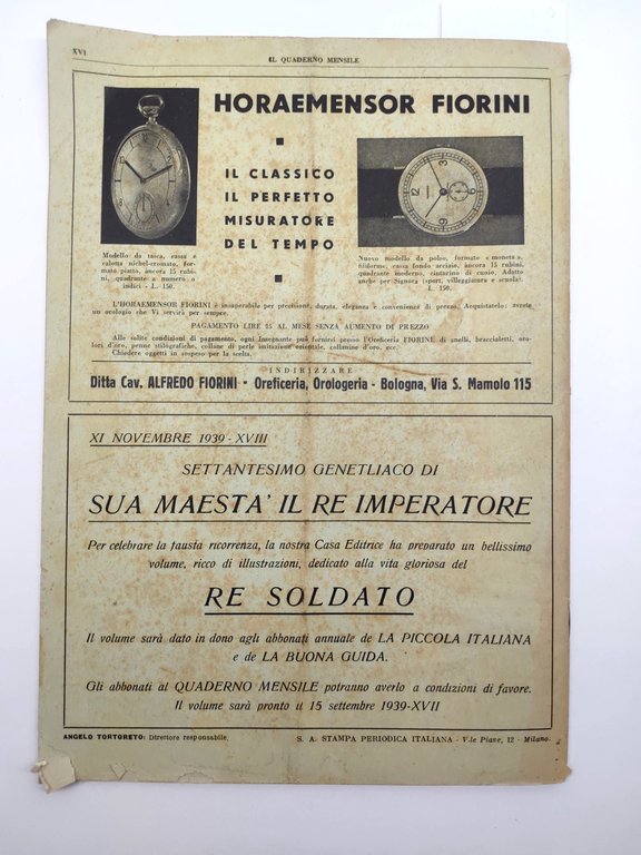 Il quaderno mensile n 12 1939 guida all'insegnamento e allo …