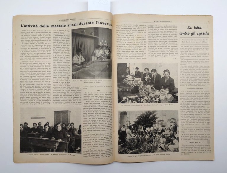 Il quaderno mensile n. 5 1939 guida all'insegnamento e allo …