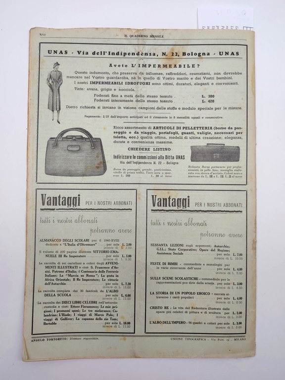 Il quaderno mensile n. 5 1940 guida all'insegnamento e allo …