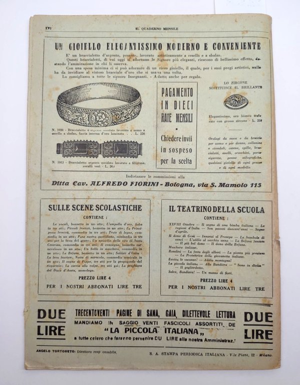 Il quaderno mensile n. 6 1939 guida all'insegnamento e allo …