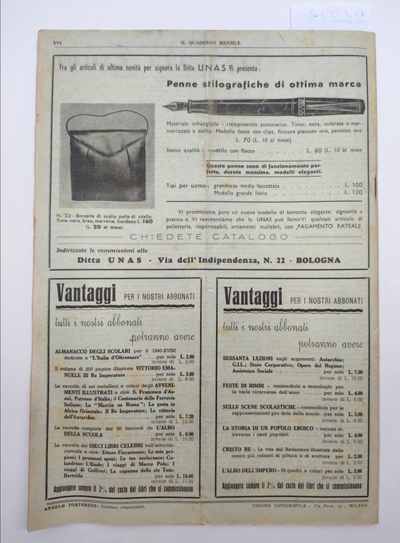 Il quaderno mensile n. 8 1940 guida all'insegnamento e allo …