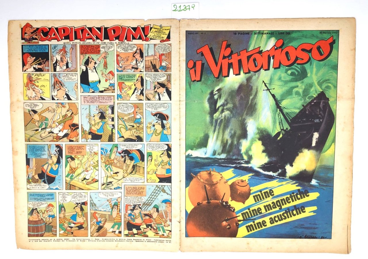 Il vittorioso numero 3 20 gennaio 1952