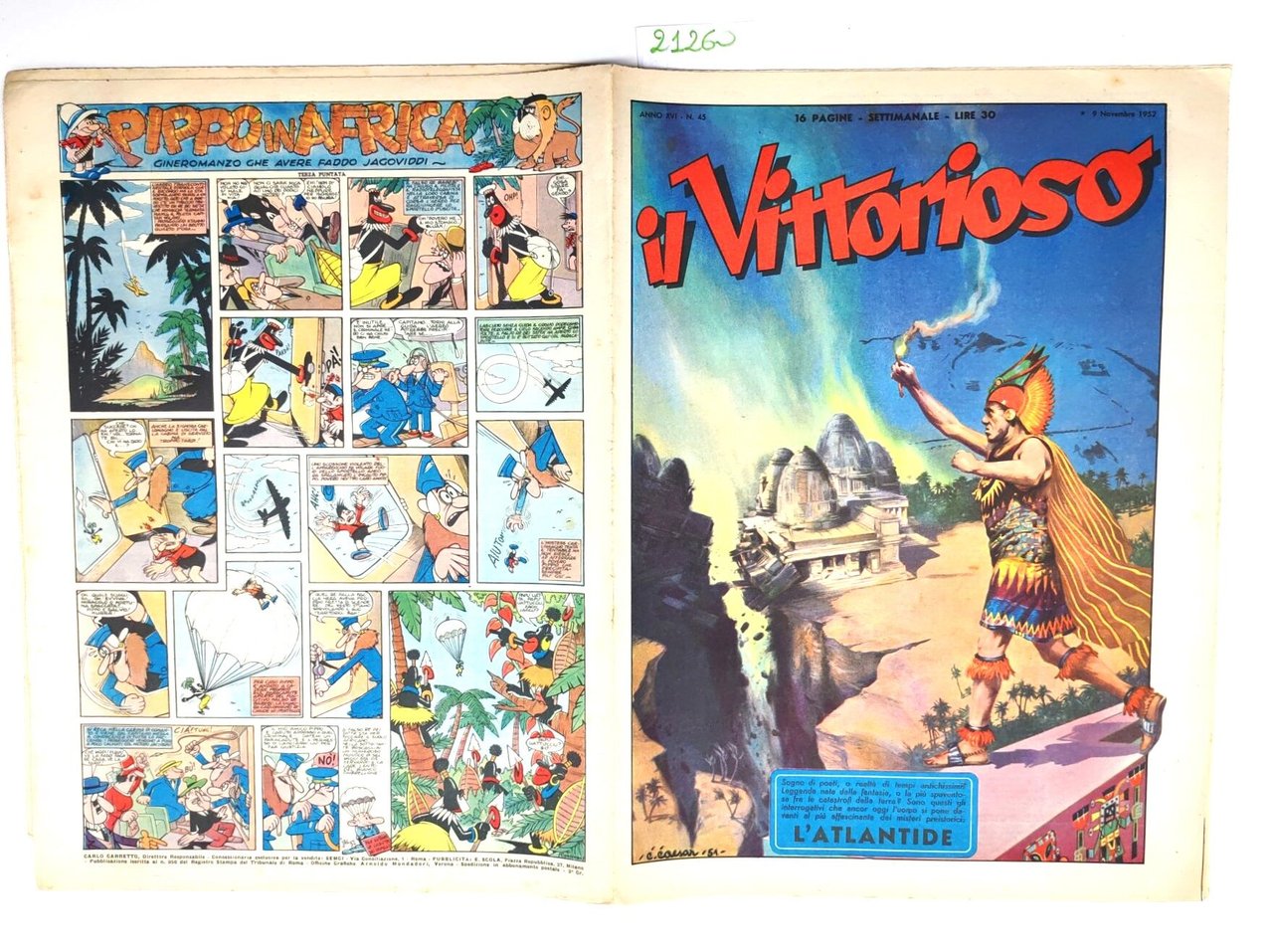 Il vittorioso numero 45 9 novembre 1952