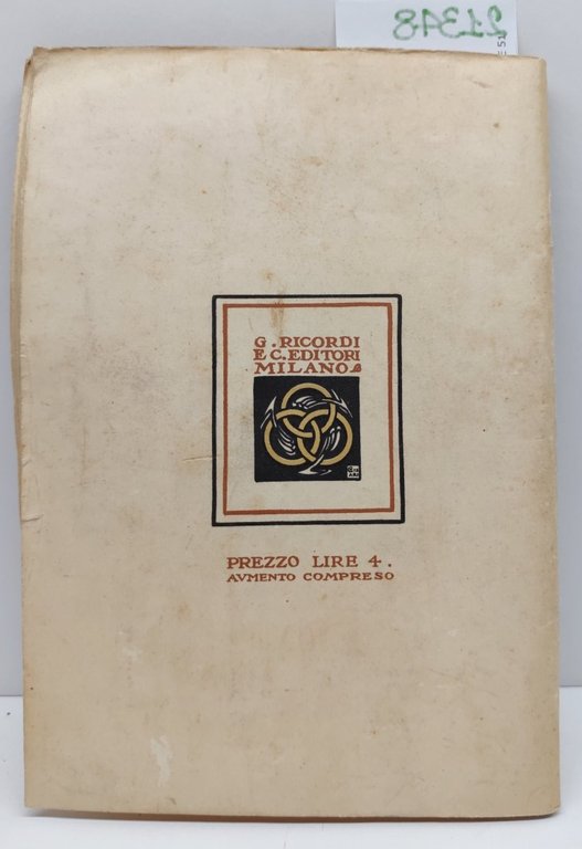 Ildebrando Pizzetti Deborah e Jaele Ricordi senza data