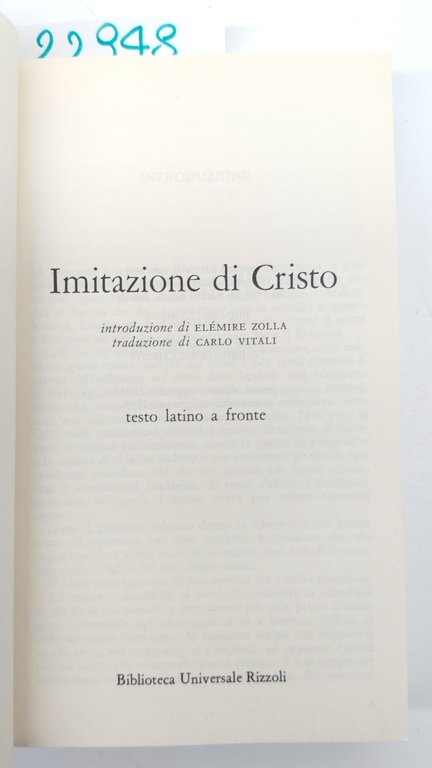 Imitazione di Cristo BUR Rizzoli 5° edizione 1998 | Immagine Gallery 2