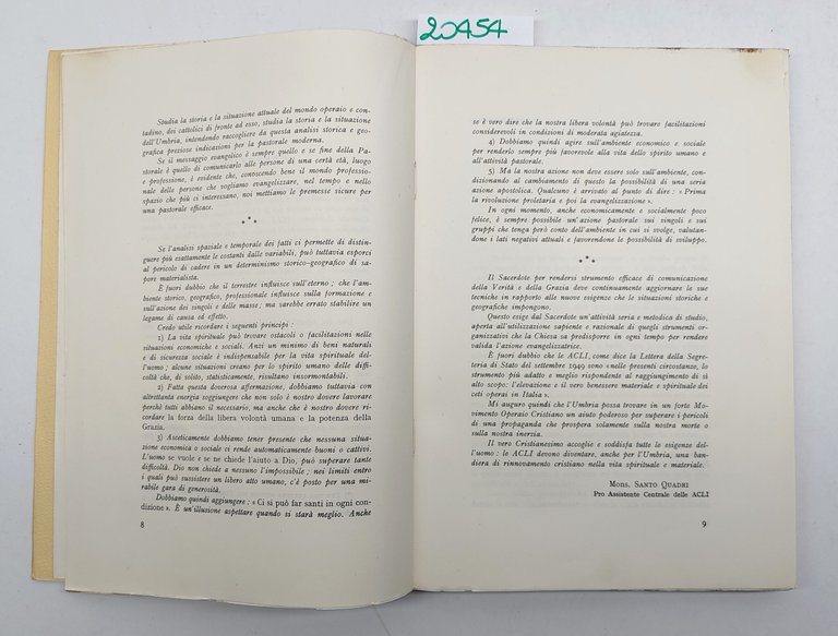 Indicazioni per una pastorale operaia per i sacerdoti dell'Umbria edizioni …