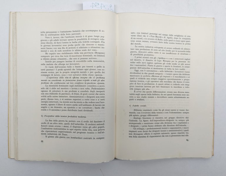 Indicazioni per una pastorale operaia per i sacerdoti dell'Umbria edizioni …