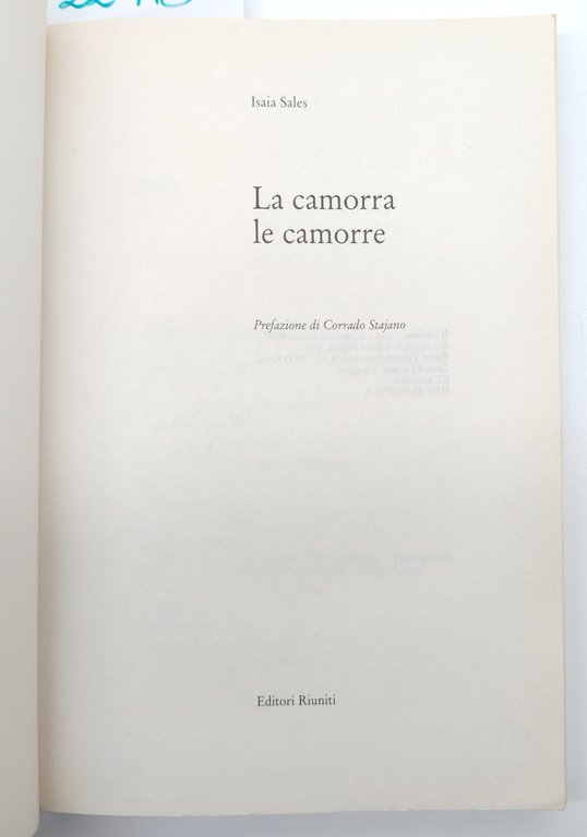 Isaia Sales La Camorra le camorra nuova edizione Editori Riuniti … | Immagine Gallery 2