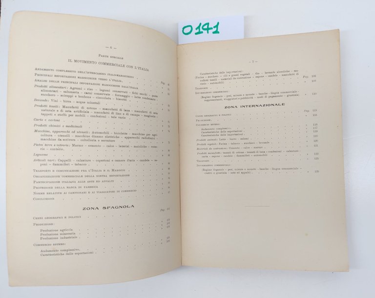 Istituto Nazionale Per L'esportazione-Il Marocco Sviluppo Econ. Roma 1930 -O141