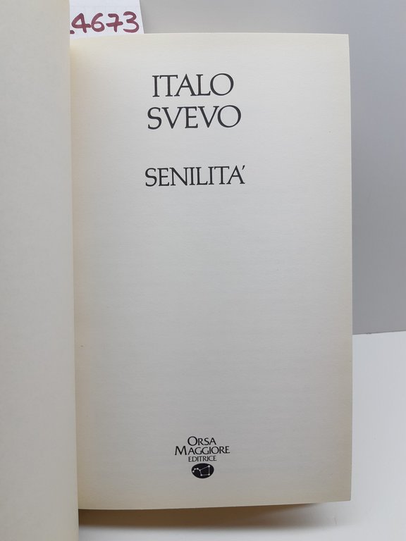 Italo Svevo Senilità Orsa Maggiore 1990 | Immagine Gallery 4
