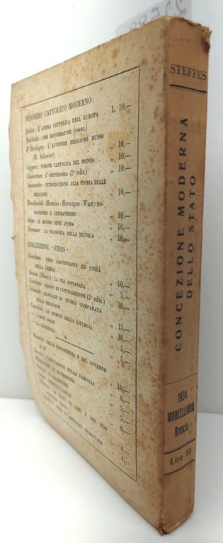J. P. Steffes La concezione moderna dello stato Moroncelliana 1934