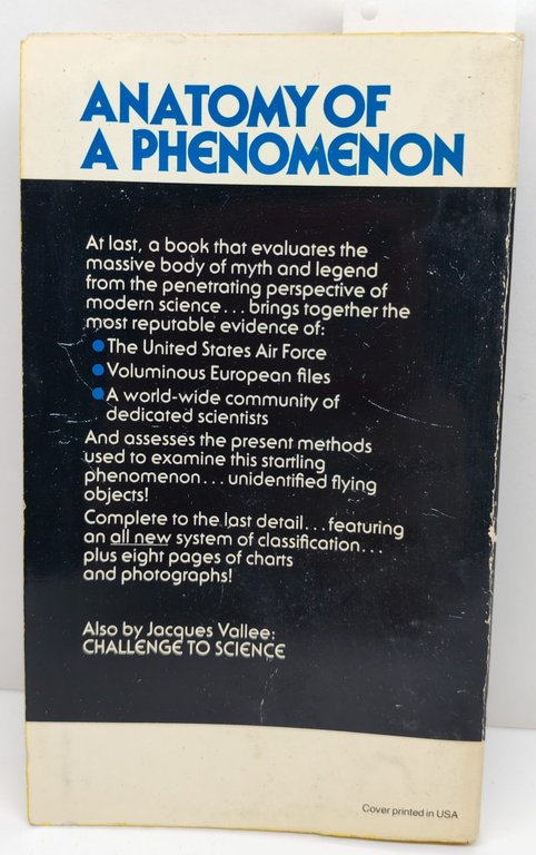 Jacques Vallee Ufos in space anatomy of a phenomenon Ballantini …
