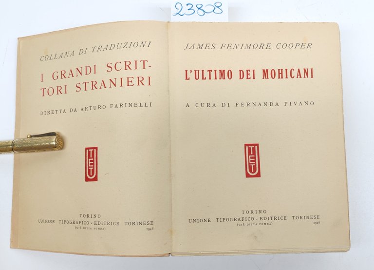 James Fenimore Cooper L'ultimo dei Mohicani 1946 UTET | Immagine Gallery 4