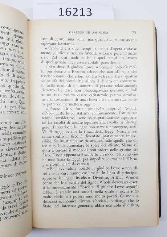 James Gould Cozzens Ossessione Amorosa Mondadori 1959 1° ed.