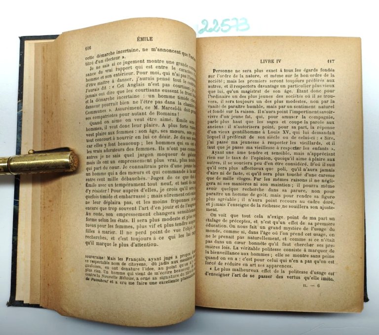 Jean-Jacques Rousseau Emile ou de l'education 2 volumi Paris Flammarion …