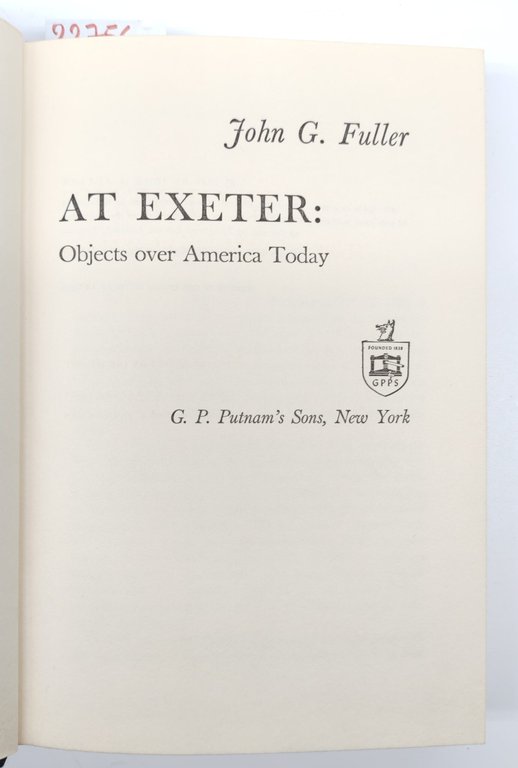 John G. Fuller Incident at Exter Putnam's 1966