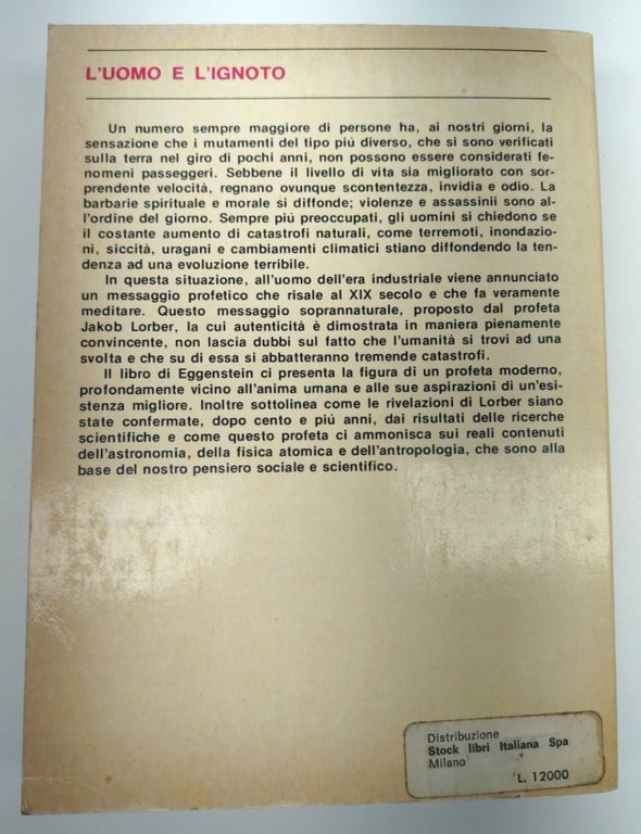 Kurt Eggenstein Jacob Lorber lo scrivano di Dio Armenia 1979