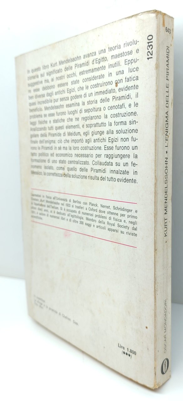 Kurt Mendelssohn L'enigma delle piramidi Oscar Mondadori 1° edizione 1976 | Immagine principale