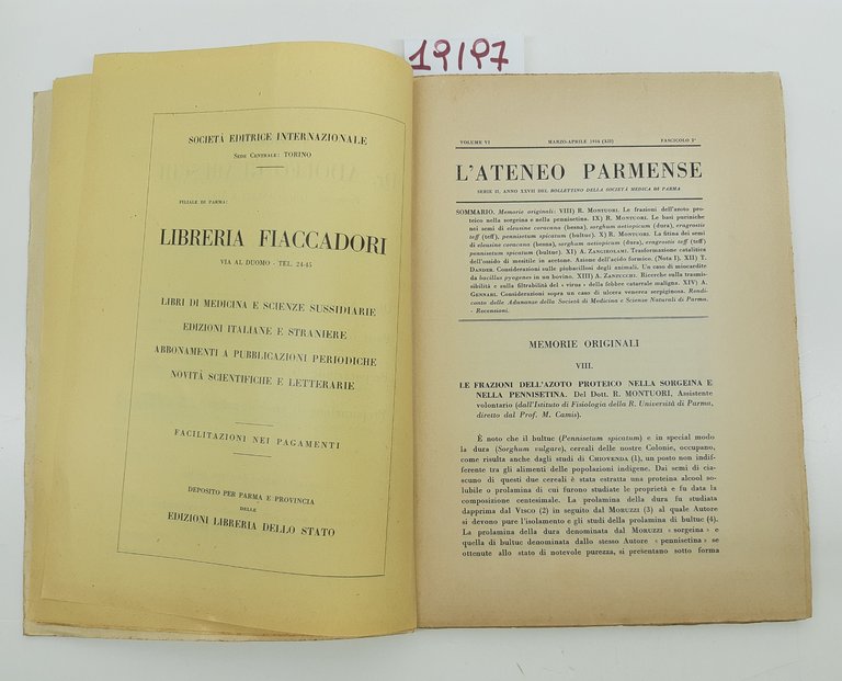 L'ateneo Parmense n. 2 marzo aprile 1934 Università di Parma