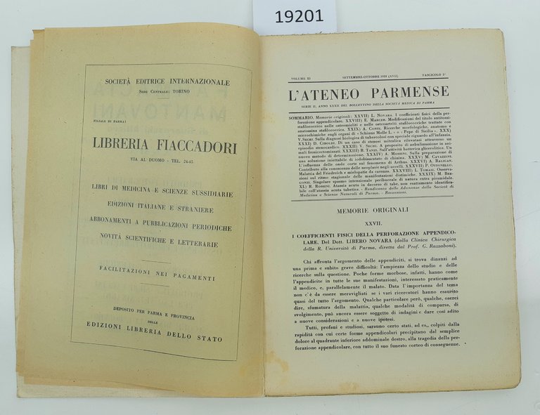 L'ateneo Parmense n. 5 settembre ottobre 1939 Università di Parma