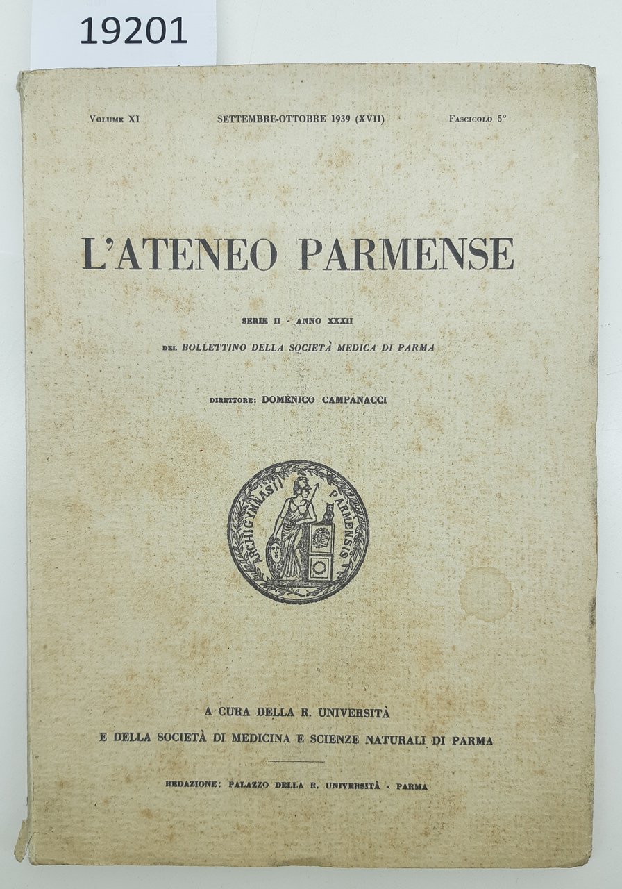 L'ateneo Parmense n. 5 settembre ottobre 1939 Università di Parma