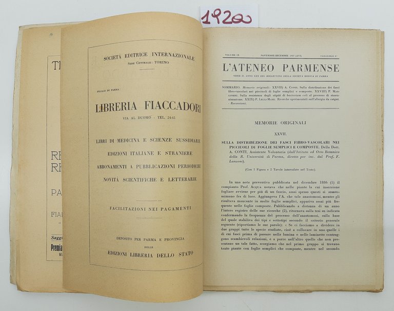 L'ateneo Parmense n. 6 novembre dicembre 1937 Università di Parma